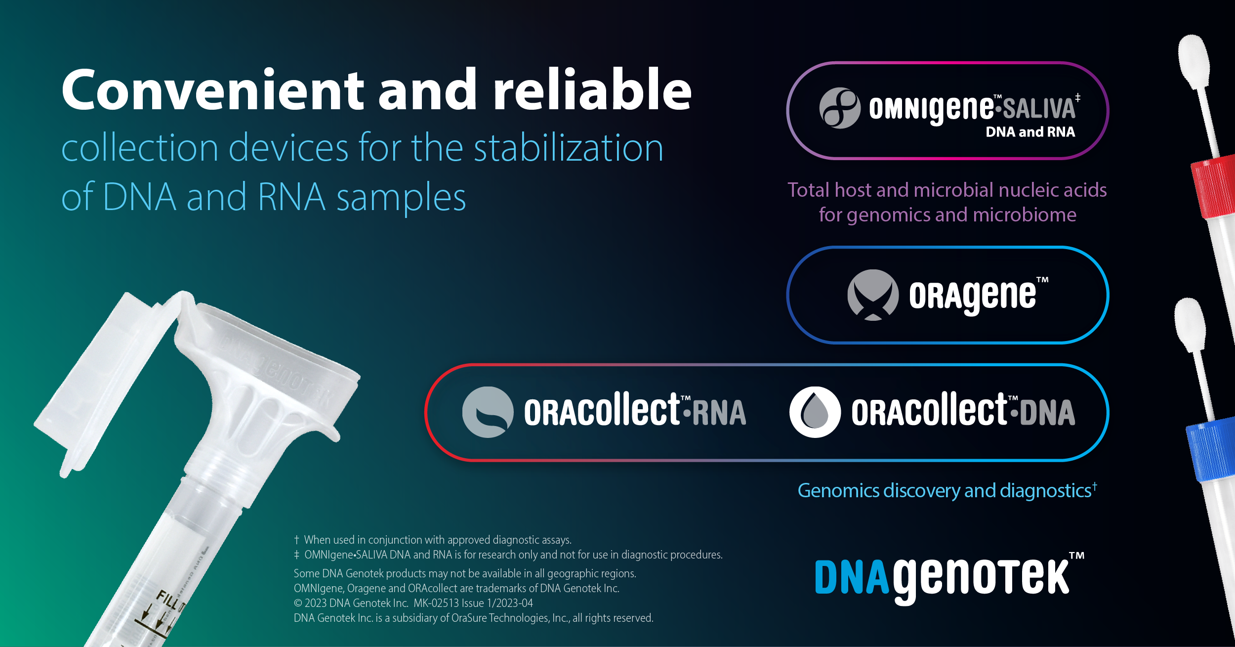 Dnagenotek genomics discovery and diagnostics
